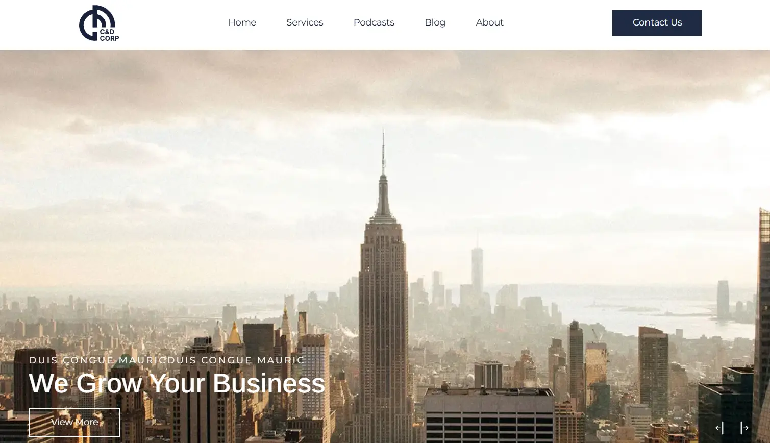 Screenshot of the project: Online fashion store - Homepage